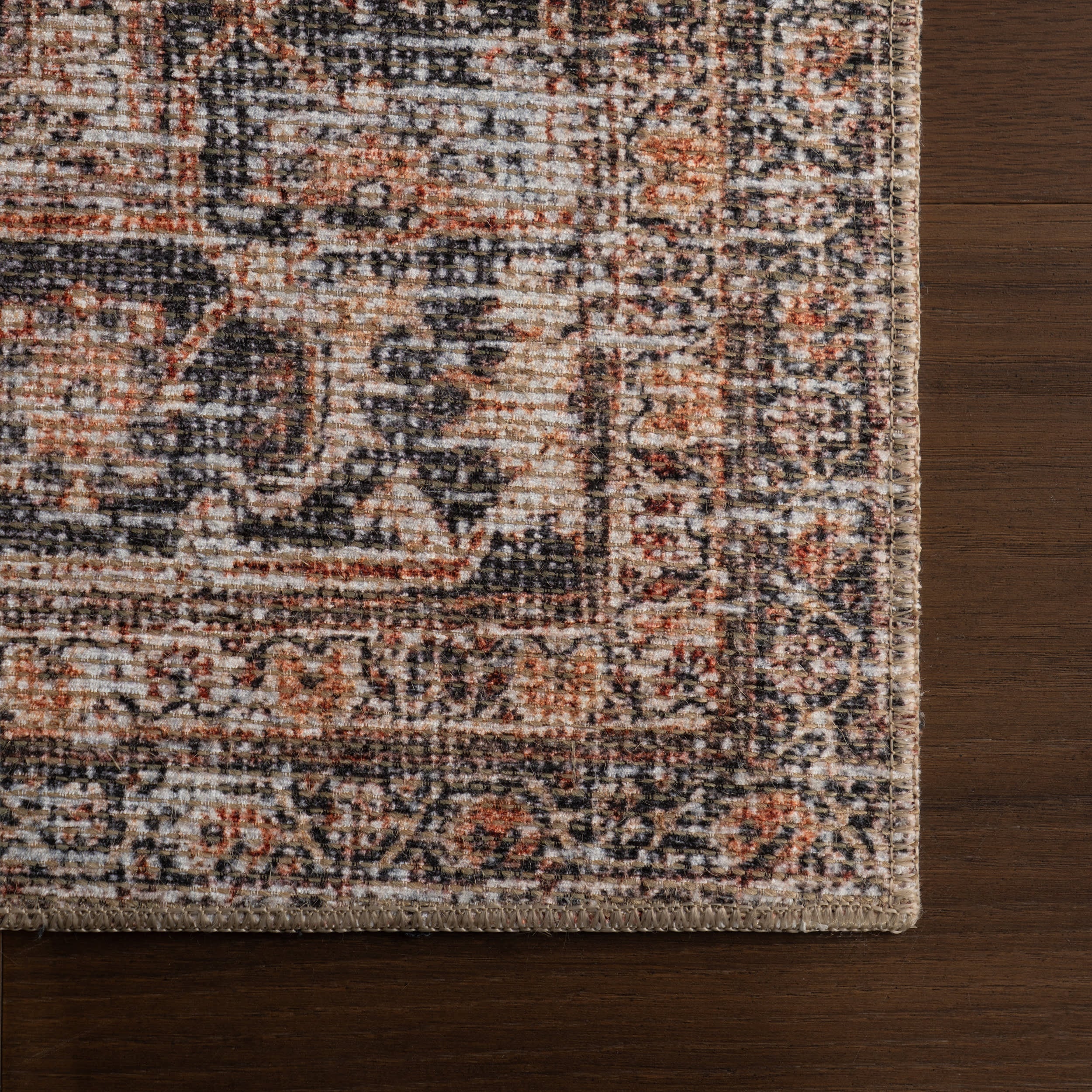 Red Bank Antiqued Jute-Blend Rug | Multicolor