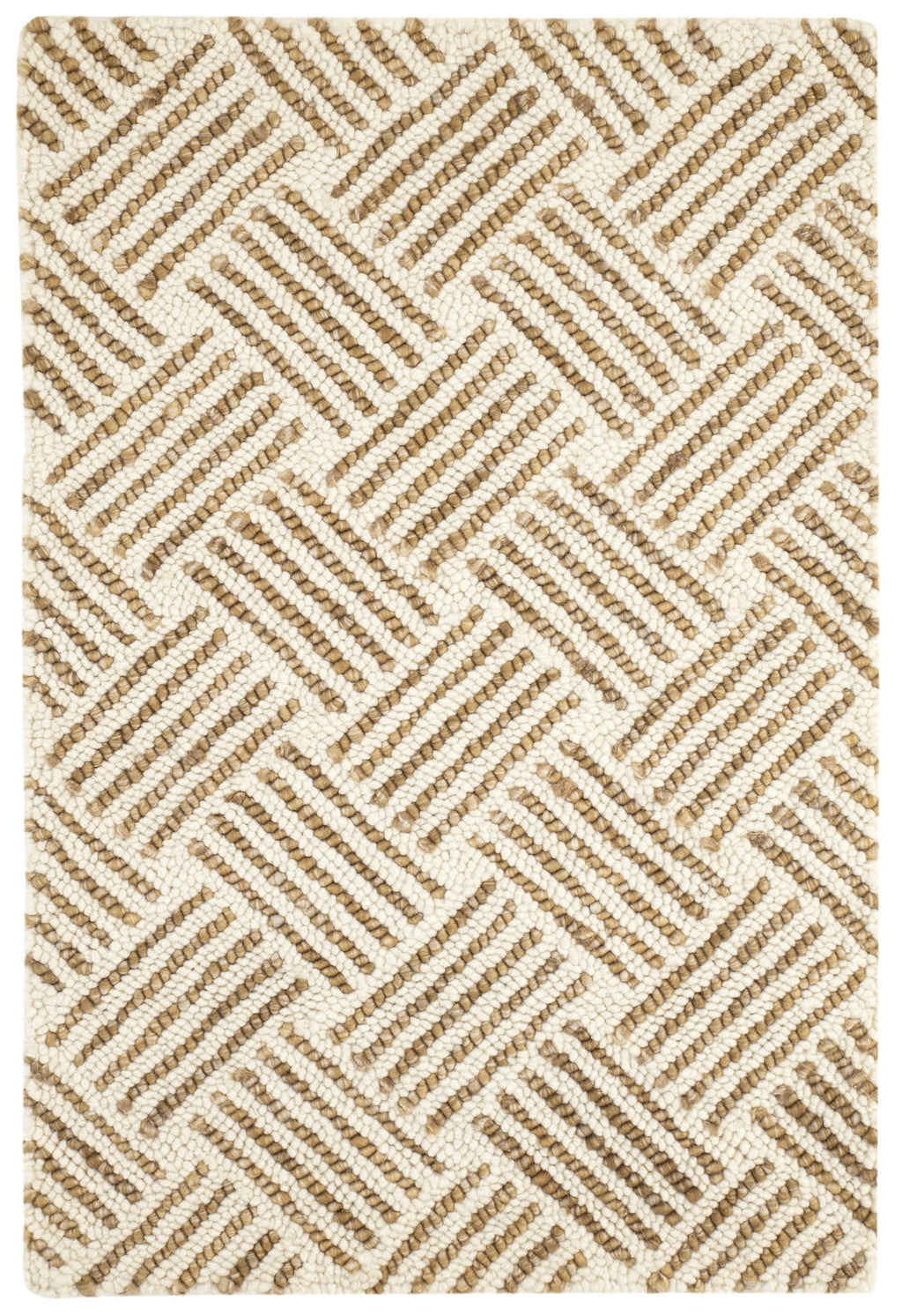 Layers Hand Hooked Wool Rug | Ochre