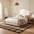Tova Tufted Diamond Rug | Light Brown