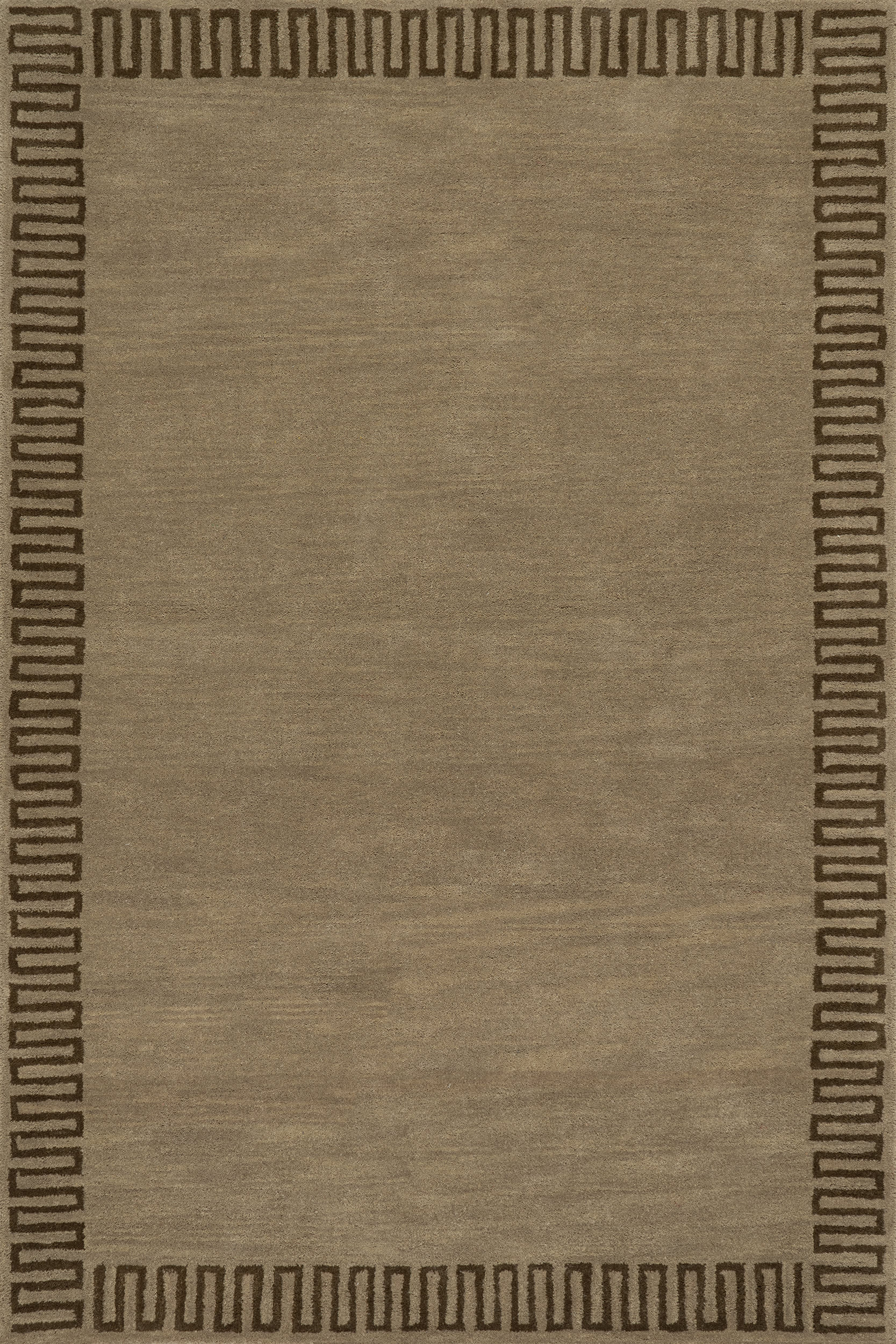 Taya Modern Bordered Rug | Olive Image secondaire du produit