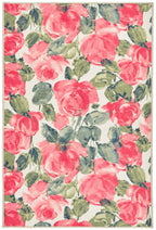 Pretty Peonies Machine Washable Rug | Multi