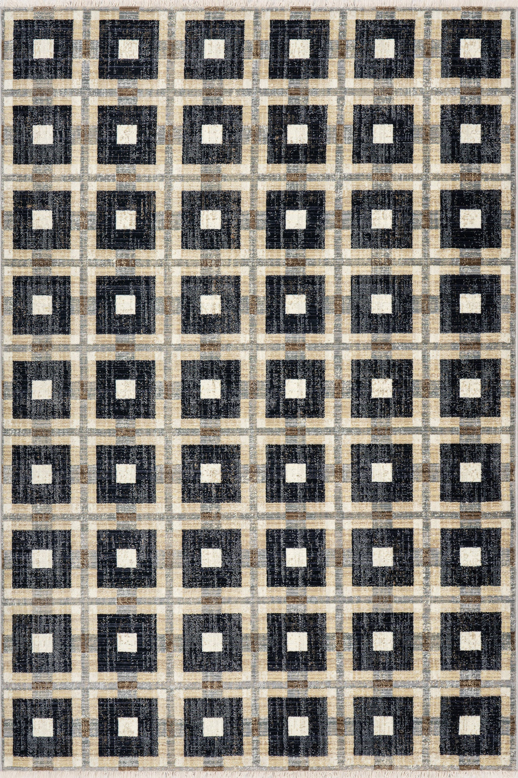 Sorelle Modern Plaid Rug | Navy