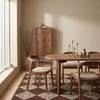 Tova Tufted Diamond Rug | Light Brown