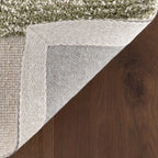 Riel Bohemian Geometric Wool Rug | Green