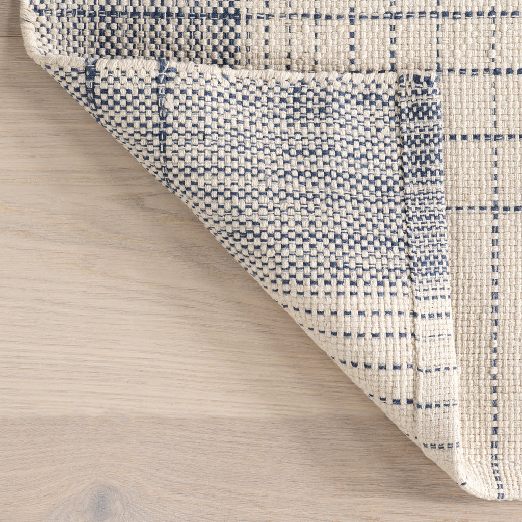 Winifred Vintage Plaid Rug | Blue