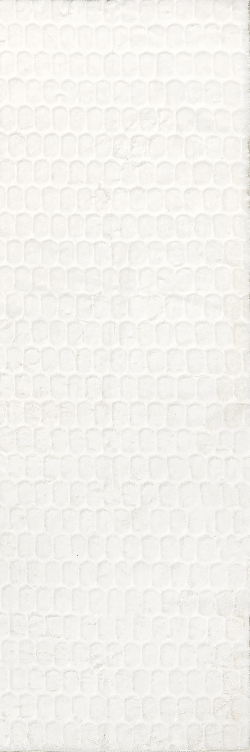 Milazia Honeycomb Plush Cloud Washable Rug | White Main image