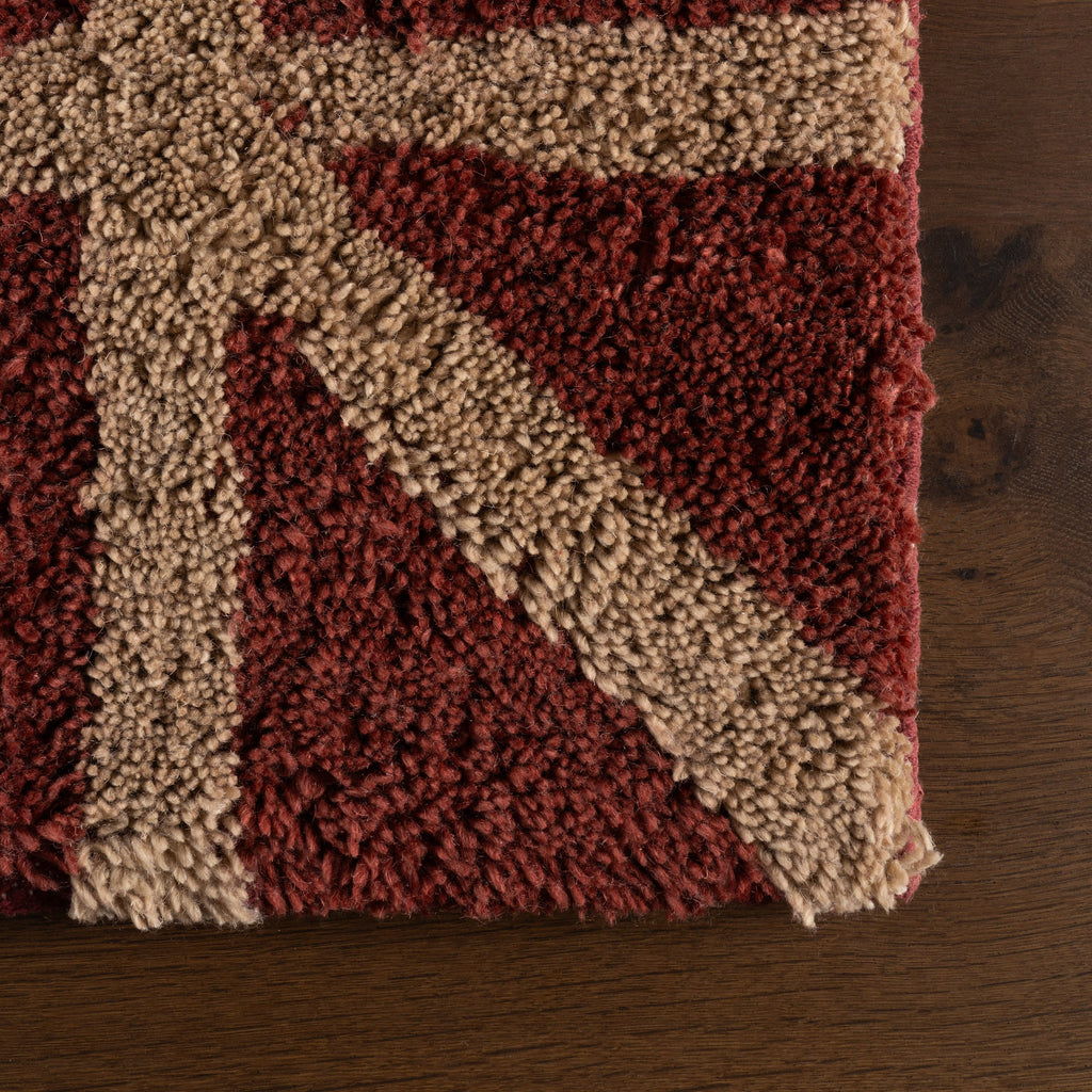 Sivra Bordered Rug | Maroon