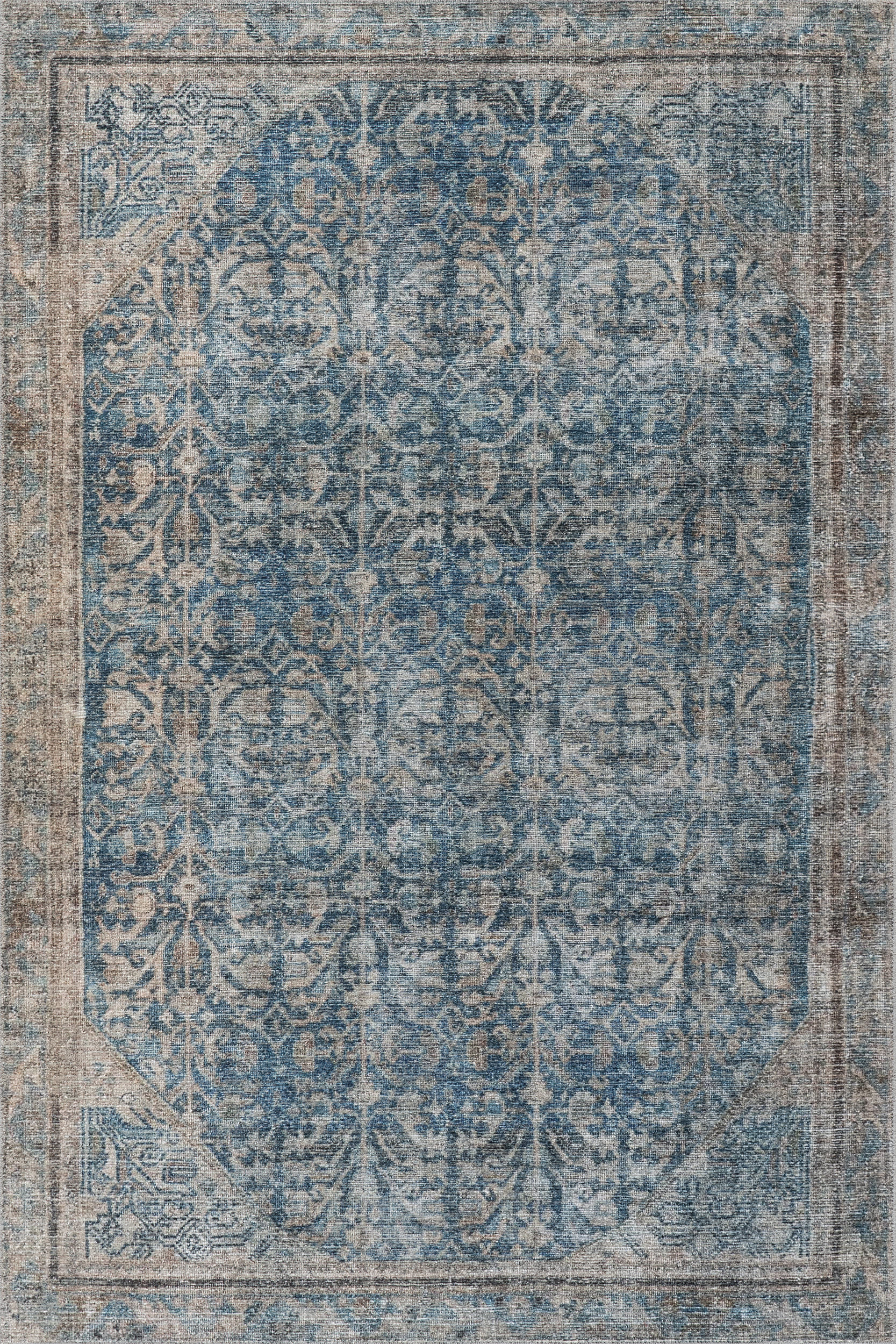 Tila Vintage & Distressed Washable Rug | Blue Secondary image