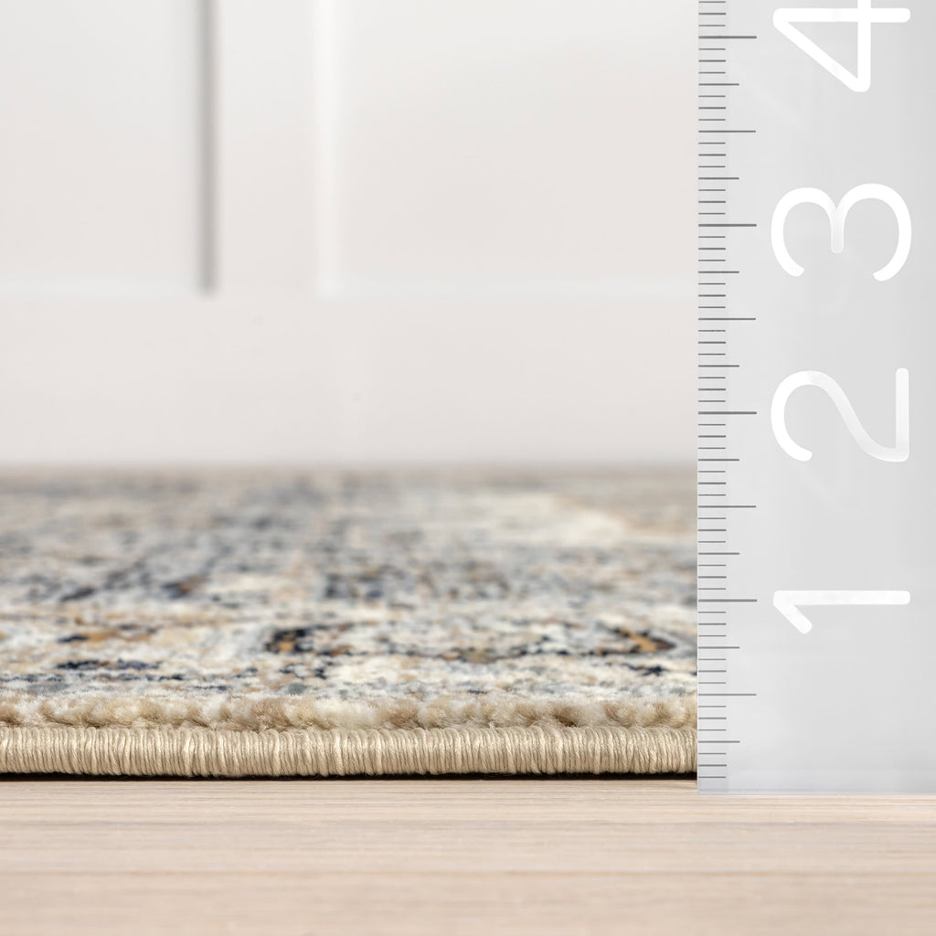 Angelique Vintage Medallion Rug | Light Blue