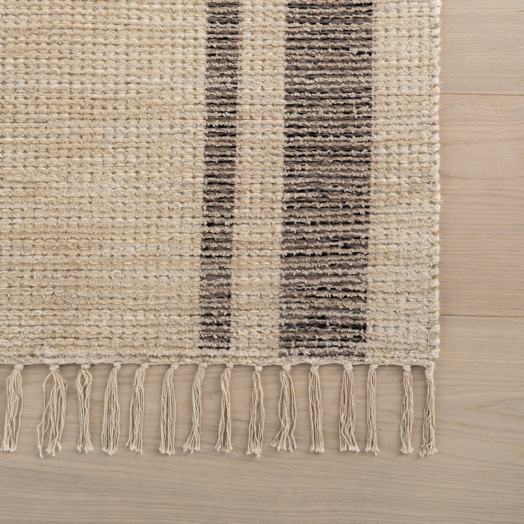 Shomar Bohemian Abstract Striped Rug | Natural