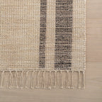 Shomar Bohemian Abstract Striped Rug | Natural
