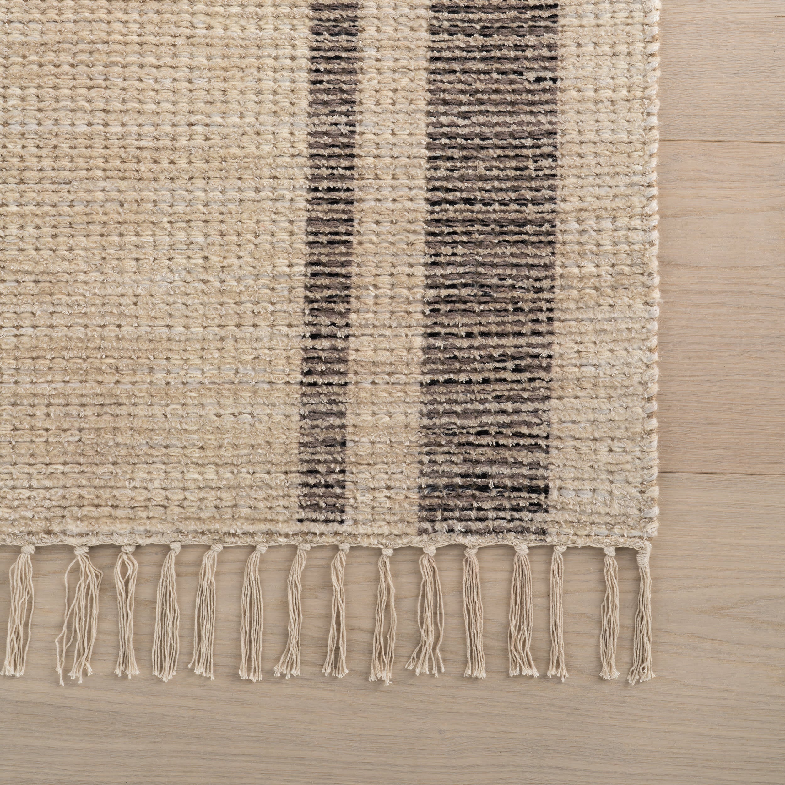 Shomar Bohemian Abstract Striped Rug | Natural
