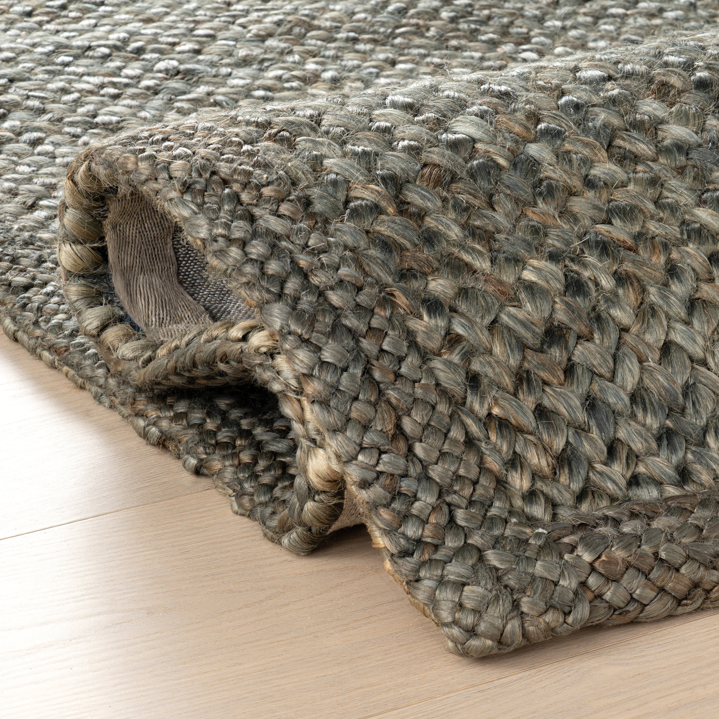 Thale Textured Handmade Jute Rug | Green Image secondaire du produit
