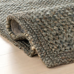 Thale Textured Handmade Jute Rug | Green