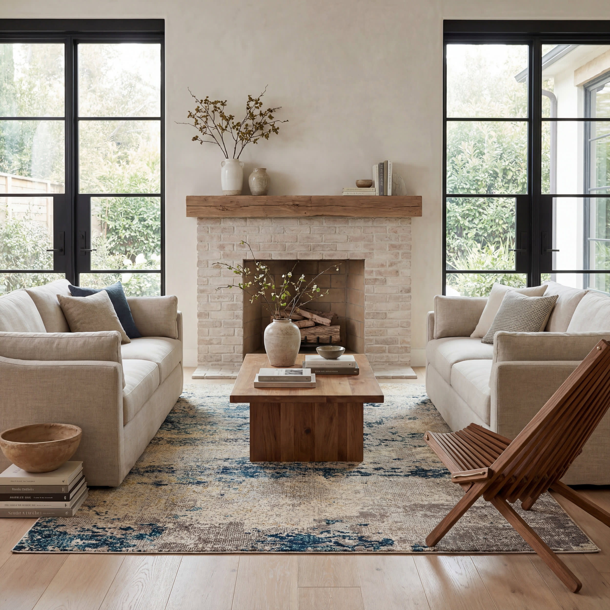 Abstract Nebula Rug | Blue