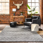 Moroccan Trellis Rug | Dark Grey
