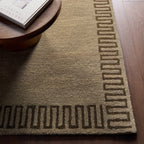 Taya Modern Bordered Rug | Olive