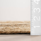 Tillie Marble Jute Tasseled Rug | Natural