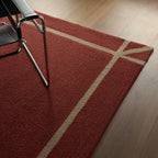 Sivra Bordered Rug | Maroon