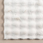 Ivana Checkered Plush Cloud Washable Rug | Off White