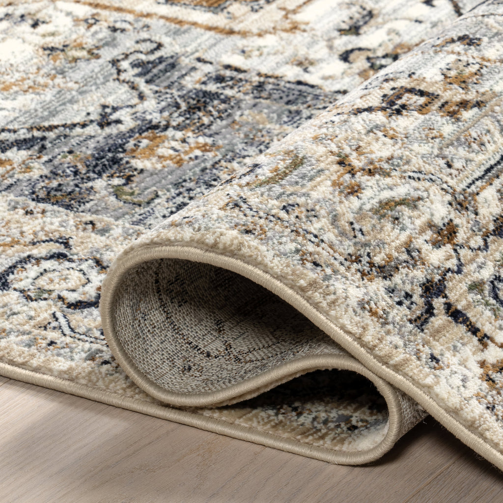 Angelique Vintage Medallion Rug | Light Blue