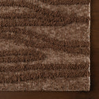 Kahina Abstract Bohemian Hand Tufted Wool Rug | Brown
