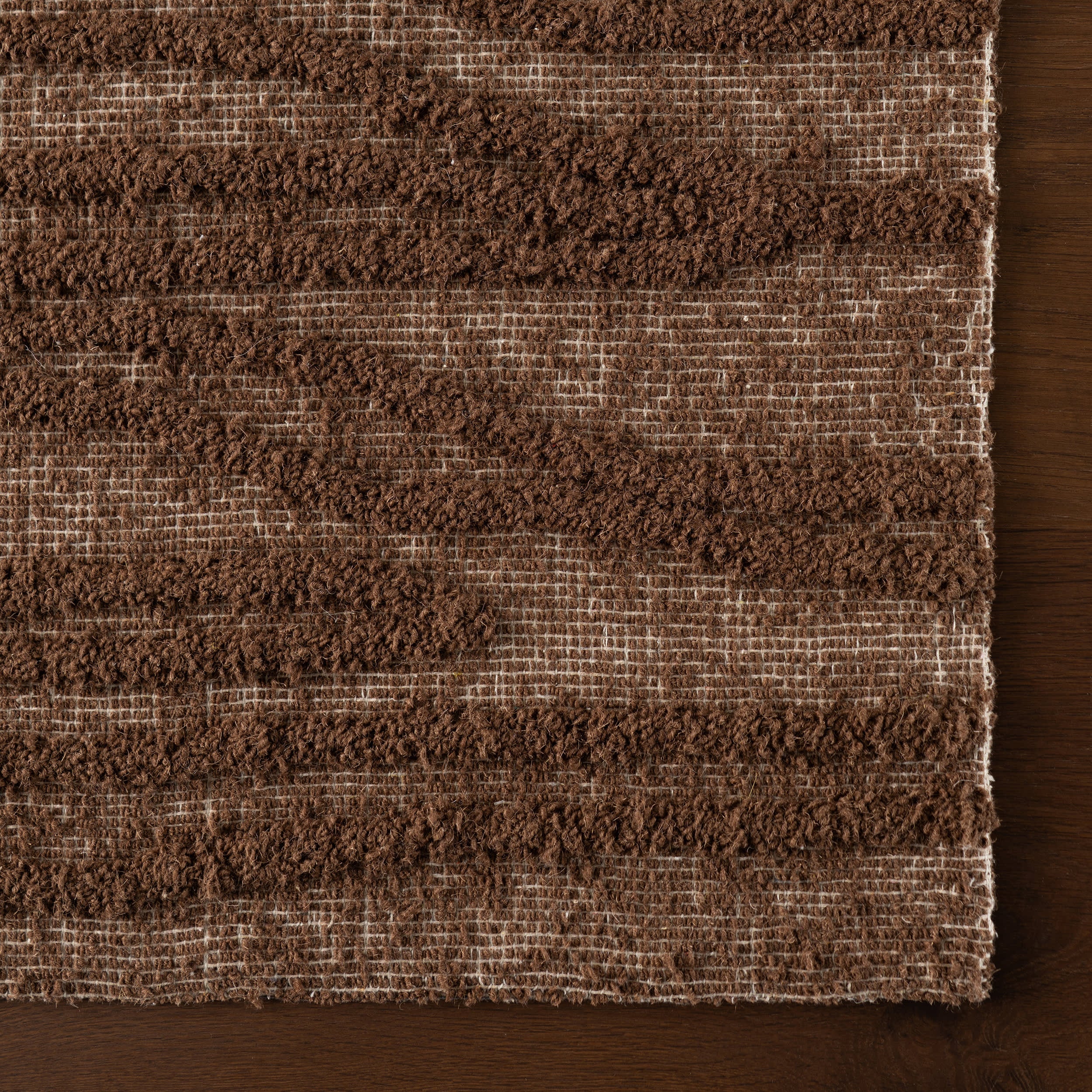 Kahina Abstract Bohemian Hand Tufted Wool Rug | Brown
