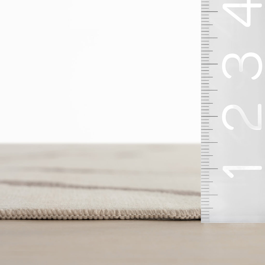 Lenis Abstract Washable Rug | Ivory