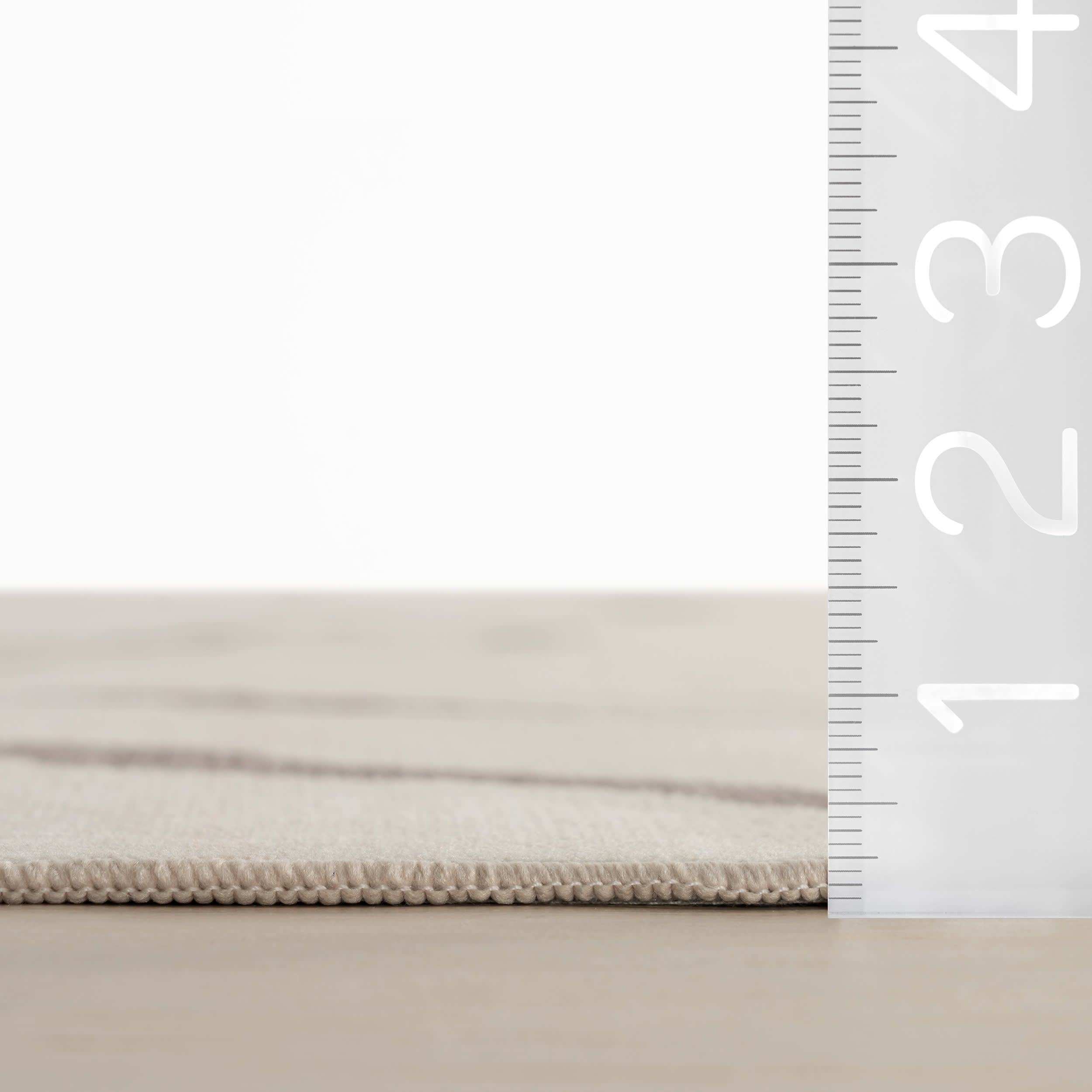 Lenis Abstract Washable Rug | Ivory
