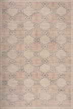 Sahi Traditional Diamond Washable Rug | Peach