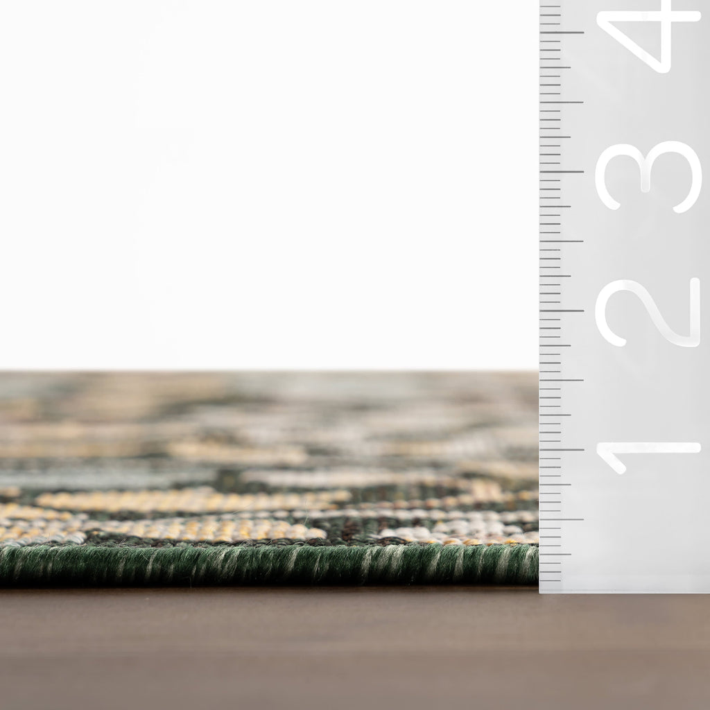 Sanaya Transitional Floral Indoor/Outdoor Rug | Green