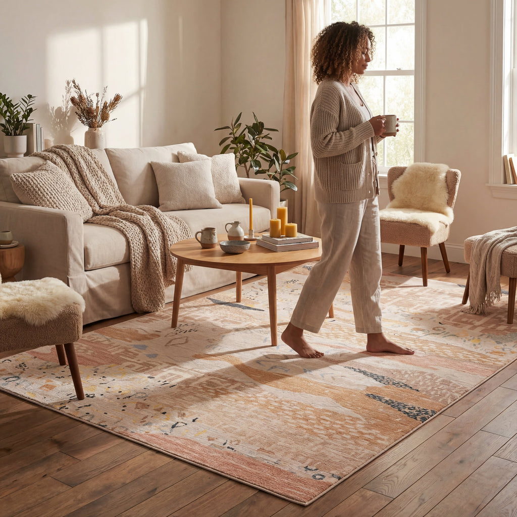 Sonace Moroccan Washable Rug | Sand