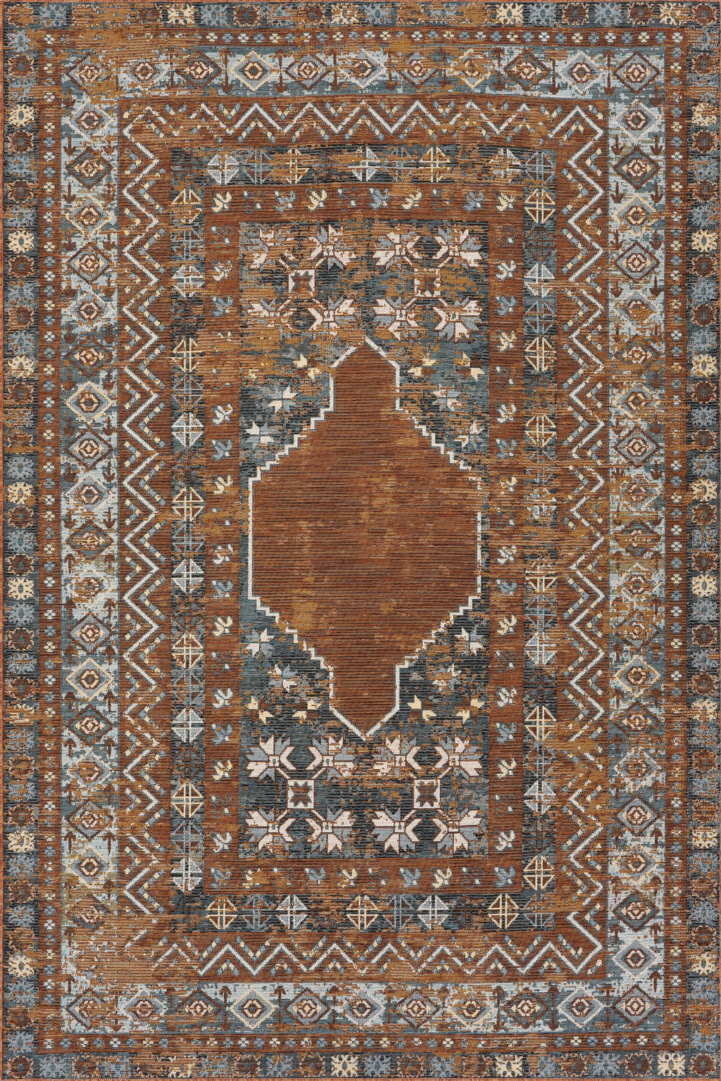 Liamara Traditional Medallion Indoor/Outdoor Rug | Brown