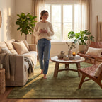 Arrel Speckled Wool-Blend Rug | Verdant Green