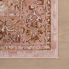 Lianna Washable Vines Rug | Pink