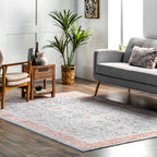 Paulina Persian Washable Rug | Light Grey