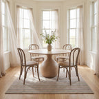 Brindle Stripe Hand Loom Knotted Wool Rug | Clay