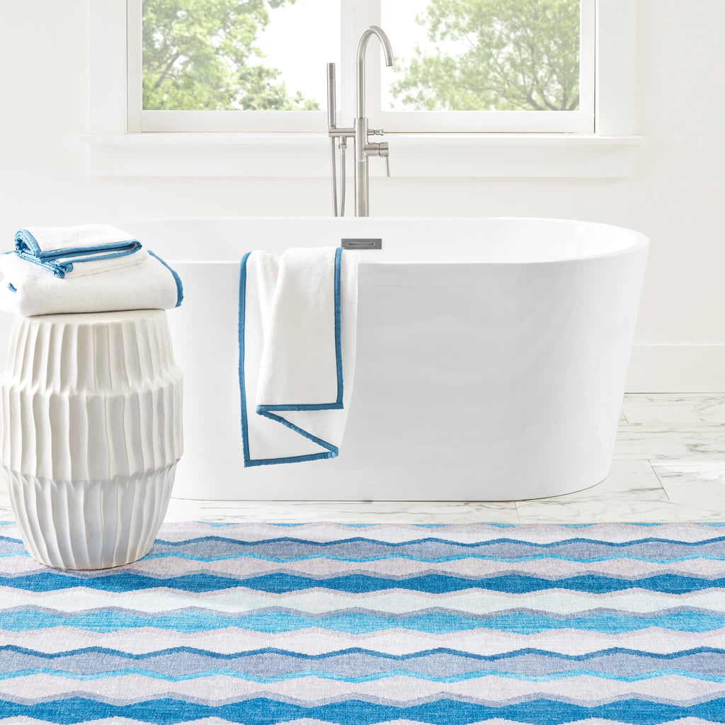 Safety Net Machine Washable Rug | Blue