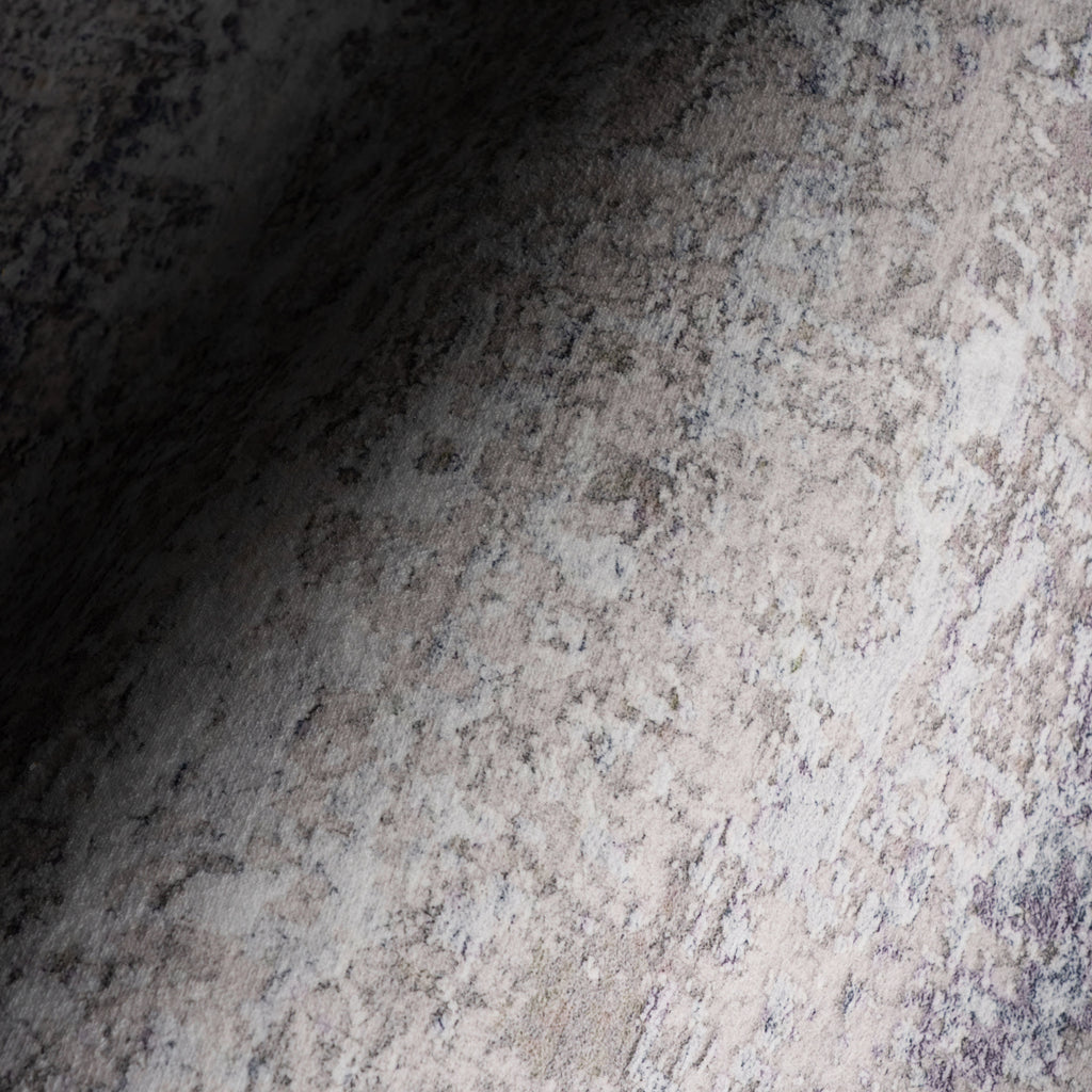 Glacier Abstract Washable Rug | Grey