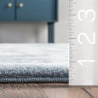 Washable Solid Shag Rug | Light Blue