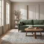 Nefre Traditional Diamond Rug | Blue