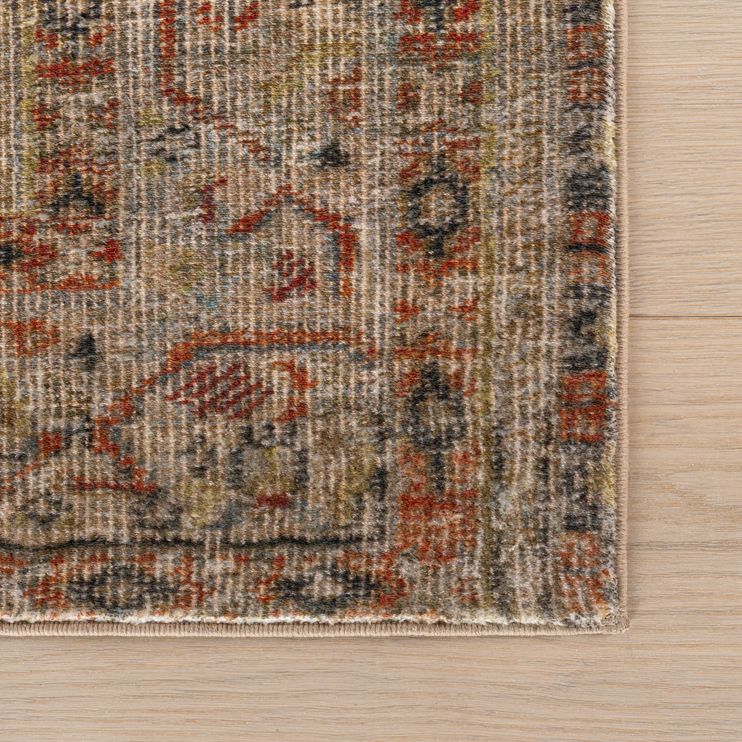 Melin Distresed Washable Rug | Orange