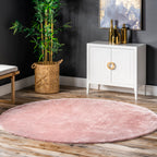 Washable Solid Shag Rug | Pink