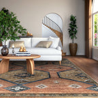 Katana Collage Washable Rug | Rust