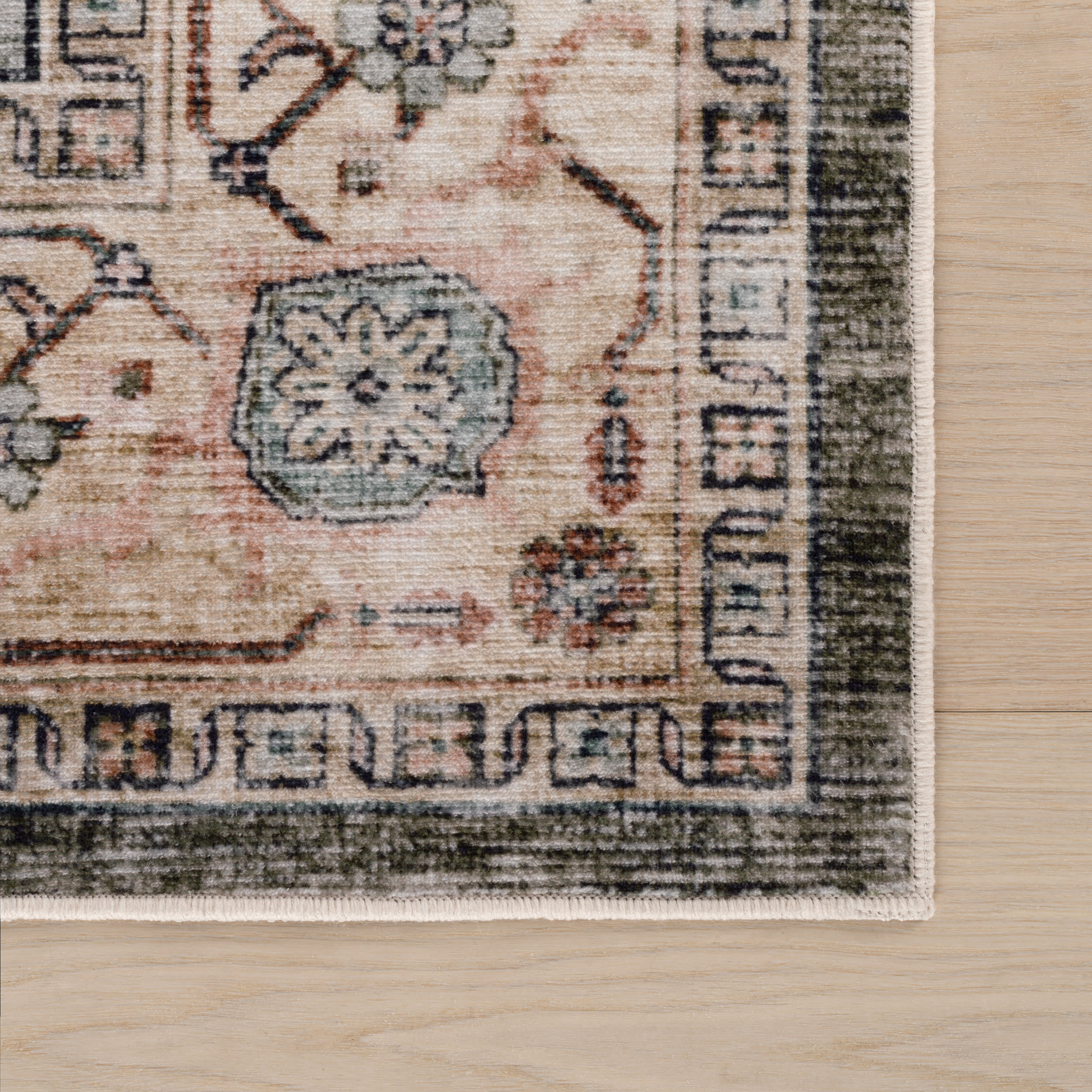 Erica Oriental and Persian Washable Rug | Brown