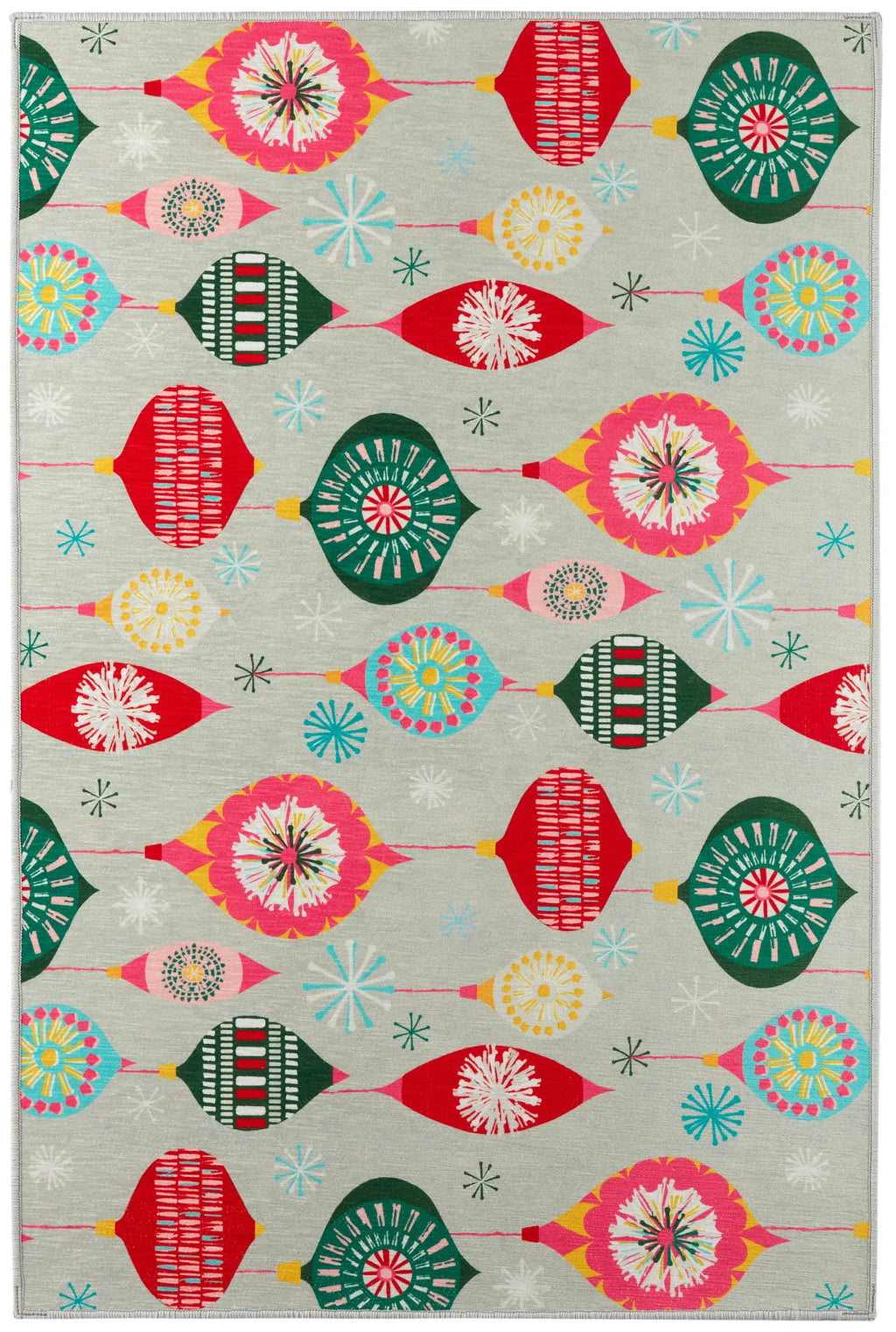 Ornaments Machine Washable Rug | Multi