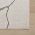 Lenis Abstract Washable Rug | Ivory