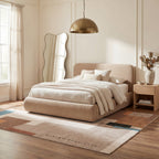 Enice Abstract Washable Rug | Brown