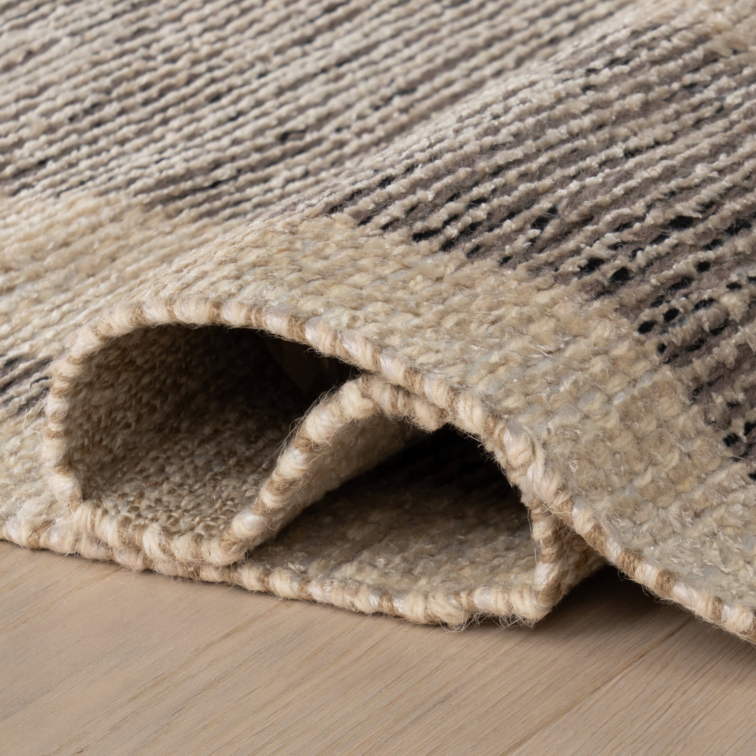 Shomar Bohemian Abstract Striped Rug | Natural