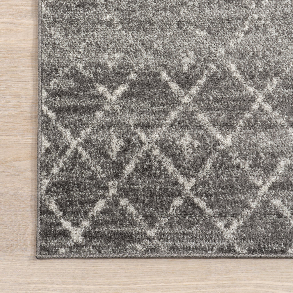 Moroccan Trellis Rug | Dark Grey
